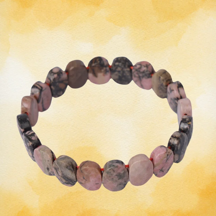 NATURAL RHODONITE BRACELET OVEL SHAPE